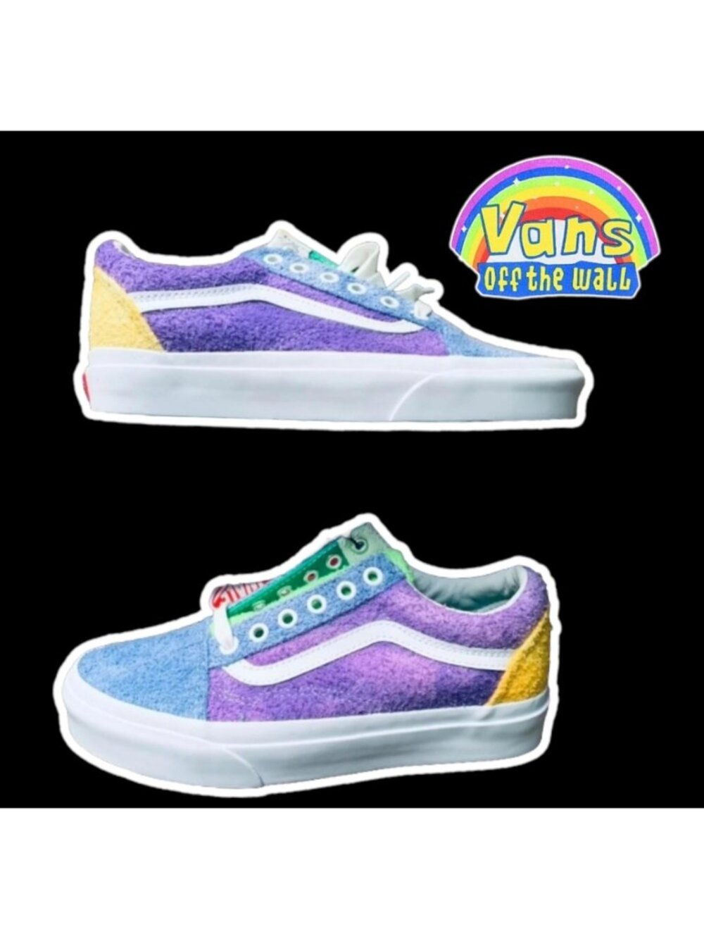 Vans x Anderson Paak Old Skool Women Yellow Purple Ziti Low Top hairy suede 0926 - Picture 2 of 10